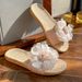 Women’s Shoes Spring And Summer New Stock Thick Soled Home Slippers Soft Soled Indoor Breathable Cotton And Linen Sandals Flower Linen Slippers_vogvips.com