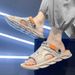 summer, In One Style, Suitable For Both Men And Women. Large Size Fashionable Men's Outdoor Cool Slippers Slippers_vogvips.com