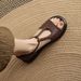 2026 Summer New Women's Flat Sandals, Fashion T-Strap Braided, Casual Comfortable Non-Slip Beach Shoes For Ladies_vogvips.com