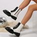 Winter Women's Color Block Short Boots British Style Plus Size Platform Martin Boots European And American Style In Stock_vogvips.com