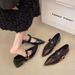 Low Heel Retro Pointed Evening Fairy Shoes Spring Autumn Winter Small Leather Shoes French Mary Jane Single Shoes_vogvips.com