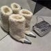 Women's Fashion Faux Fur Lined Pointed Toe Chunky Heel Ankle Boots Winter Warm Slip-On Booties With Textured Sole Pointed Toe, Low Heel, Short Boots._vogvips.com