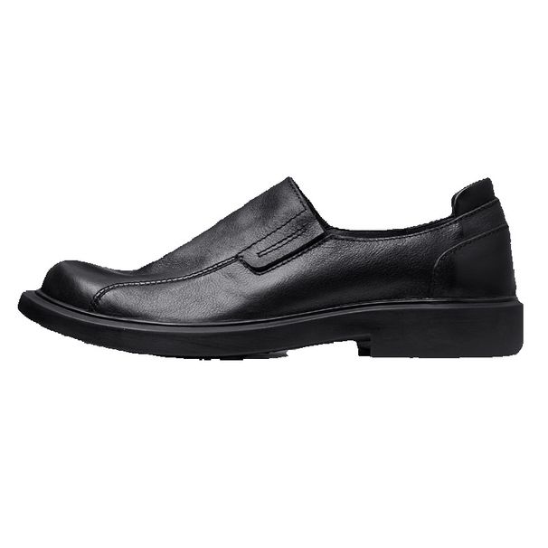Euro Step 2021 Summer New Genuine Leather Soft Sole Breathable Slip-On Lazy Loafers Round Toe Pull-On Big Head Shoes For Men_vogvips.com
