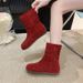 Lunfeng 2025 Summer New Hollow Breathable Flat Hole Sandals Short Boots_vogvips.com