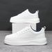 Men's European Style Thick Soled Sneakers Spring Summer Breathable White Sporty Casual Trendy Versatile New Shoes_vogvips.com