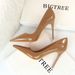 9511-6 European And American Style Fashion Simple Stiletto Ultra High Heel Glossy Patent Leather Shallow Mouth Pointed_vogvips.com