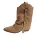 2026 Western Cowboy Long For Women Autumn New Fashion Versatile Slimming Short Tube Elegant Melad Brown Martin Boots_vogvips.com