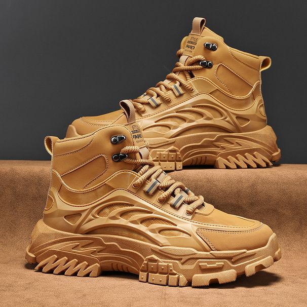 European Warm Series Men's Thick-Soled Height-Increasing Martin New Fashion Casual Non-Slip Work Boots Outdoor Sports Trendy Shoes_vogvips.com