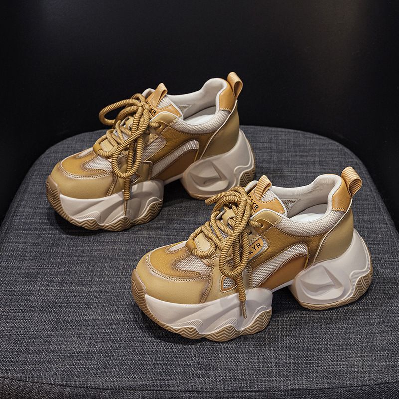 Dad Shoes Women's Retro Special Color Matching Through The Net Casual Versatile Comfortable Platform Running Women's Shoes_vogvips.com