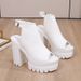 Women's Shoes Summer New High Heeled Thick Heeled Sandals For Women Waterproof Platform Fish Mouth Roman Shoes_vogvips.com