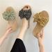 New Summer 's Slippers Outdoor Wear, Flat Fashionable Bowknot Trendy Versatile Beach Sandals For_vogvips.com