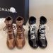 Cowhide Version~Flat Inner Height Increasing Martin For Women 2025 New Boxing Suede Leather Lace-up Short German_vogvips.com