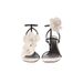 High-end Design White Flower Open-toe Sandals For Women Fairy Style One-strap High Heels Thin Heel Square Toe Women's_vogvips.com