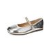 Flat Single Shoes Women's Summer Ballet Shallow Mouth With Skirt Rhinestone Word Belt Mary Jane Shoes_vogvips.com