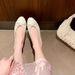 Hong Kong-Style Genuine Leather Bow-Tie Patchwork New-Inspired Women's 2025 Summer-Autumn Round-Toe Shallow Flat_vogvips.com