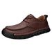 Men's Casual Leather 2025 New Model, Soft Sole, Hand-stitched, Versatile Lace-up Men's Shoes, Business Formal Wear,_vogvips.com
