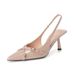 Niche French-style Red Women, 2026 Summer New Model, Elegant Socialite Pointed-toe Backless Sandals For Women_vogvips.com