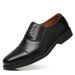 TerraStride Spring And Autumn New Business Leather Men, Three-Connector Formal Work Shoes, Security Guard Interview Casual Soft Sole_vogvips.com