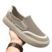 Euro Step Summer Casual Breathable Canvas Thin Mesh Men's Sneakers Black Slip-On Sports Lazy Shoes_vogvips.com