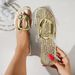 Size 36-43 Plus Size Women's Shoes, Unique Square Buckle Open-Toe Flip-Flops, Casual Flat Fashion_vogvips.com