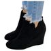 European And American Fashion Plus Size Shoes Cross-Border Trade Wedge Suede Short Women's Wish Autumn Winter New Martin_vogvips.com