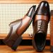 Men's Brogue Oxford Dress Shoes – Classic Wingtip Design With Cushioned Sole For Business & Weddings (Brown/Blue, Sizes 38-45, Runs Large)_vogvips.com