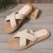 Big Size 41 Women Summer Leisure Slippers Light Weight Breathable Female House Shoes Anti-slip Girls Home Floor Beach_vogvips.com
