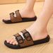 【】 One Word Slippers For Men With A High-end Feel, Color Blocking, Slip, Anti Odor, Tasteless EVA Lightweight Soft Sole,_vogvips.com