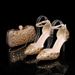 Women's Shoes autumn coffee color high heel set combination women's stiletto wedding shoes bridesmaids pointed toe ladies fashion single shoes_vogvips.com