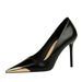 Women S High Heeled Stilettos With Heels And Shallow Pointed Metal Shoes_vogvips.com