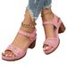 New Shoes, Sandals, Outdoor Wear, Thick Heel Plus Size High Heels, Women's Sandals_vogvips.com