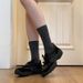 Soft Version~Niche Ballet Style Bowknot Sports Loafers For Women, Vintage Suede Slip-on Thick-soled Leather Shoes_vogvips.com