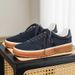 Men's Retro German Trainer Low-Top Sneakers Clean Fit Casual Leather White Shoes With Suede Heel Detail_vogvips.com