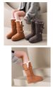 Tall Snow Boots Women's Thick-soled Piled Thickened Medium And Long Snow Cotton Boots Cotton Shoes_vogvips.com