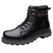 Martin Boots Men's High-top Style First-layer Tooling Boots Trendy Boots Black Leather Boots Men's Shoes_vogvips.com