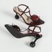 Women's Three-dimensional Lace Flower Pointy Shaped Heels With Sandals Party Burgundy Heels_vogvips.com