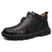 European Warm Series Plus Size 2025 Autumn Winter Genuine Casual Shoes British Style Mid-top Martin Men's Short Trendy Leather Boots_vogvips.com