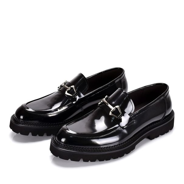 New Releases In December Genuine Loafers Comfortable Men's Business Casual Leather Thick Sole Wedding Trendy Shoes Versatile British Style_vogvips.com