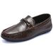 Summer New Men's Loafers Low-top Foot-fitting Lazy Shoes Men's Leather Shoes Doudou Shoes Men's Driving Shoes_vogvips.com