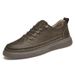 Large Size Beef Two-layer Leather Board Shoes Men's Free Shoelaces Casual British Sports Shoes_vogvips.com