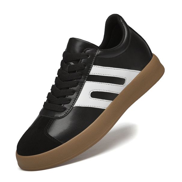 Invisible Height-increasing Men's Shoes German Training Shoes Men's Leather Casual Board Shoes Work White Shoes_vogvips.com