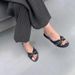 OMG! So Beautiful! Retro Black Studded Buckle High Heels For Women, Casual Versatile Thin Heel Slip-On Shoes_vogvips.com