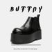 Retro Tooling Martin Boots, Thick-soled And Sky-high, Lightweight And Comfortable Short Boots, Sleeve And One-pedal Tooling Boots._vogvips.com