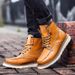 European Warm Series Unisex Carter Shoes Martin Men British Style High Top Ankle Leather Autumn Winter Yellow Work Boots_vogvips.com