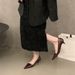 Elegant Pointed-Toe Kitten Heel Pumps For Women - Classic Red & Black Flats With Slim Heel For Office & Daily Wear_vogvips.com