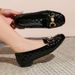 Hong Kong Trendy Brand DouDou Loafers, Popular Square-toed Flat Shoes For Women, 2023 Versatile And Stylish Soft Leather_vogvips.com