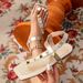 Women's Slippers, Simple Home Slip On, Fashionable And Comfortable, Champagne Color, Lace Up Decoration, Square Toe Flat Slippers For Women_vogvips.com