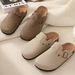 Shevalues Cork Suede Clogs For Women Cork Slippers Summer Cork Sandals Fashion Beach Slides Classic Mules Men Clogs Baotou Shoes_vogvips.com