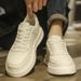 Suit Sneakers British Style Thick Sole White Summer Breathable Thin Non-Slip Men's Trendy Shoes_vogvips.com