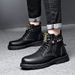 European Warm Series Martin Fashion British Style Versatile Casual Korean Version Shoes Trendy Winter New Workwear Genuine Leather Mid-top_vogvips.com